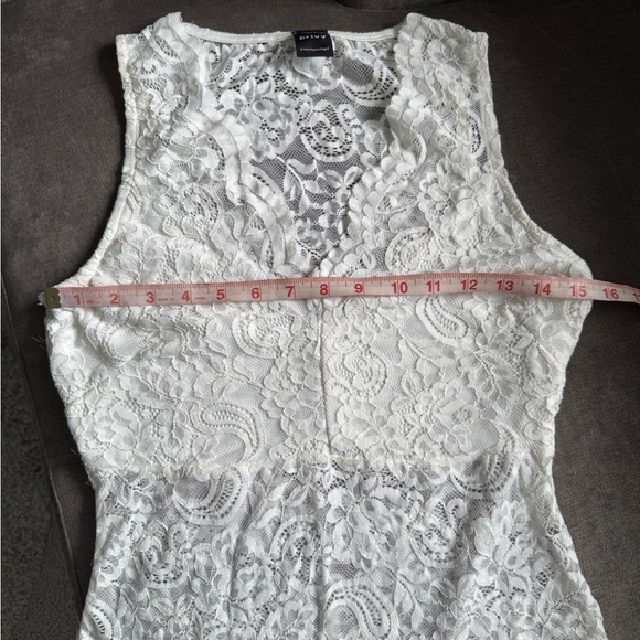 White lace bodysuit one piece size large - Picture 11 of 12
